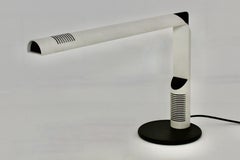 Space Age Vintage White Table Lamp Desk Lamp Gianfranco Frattini, 1970s, Italy