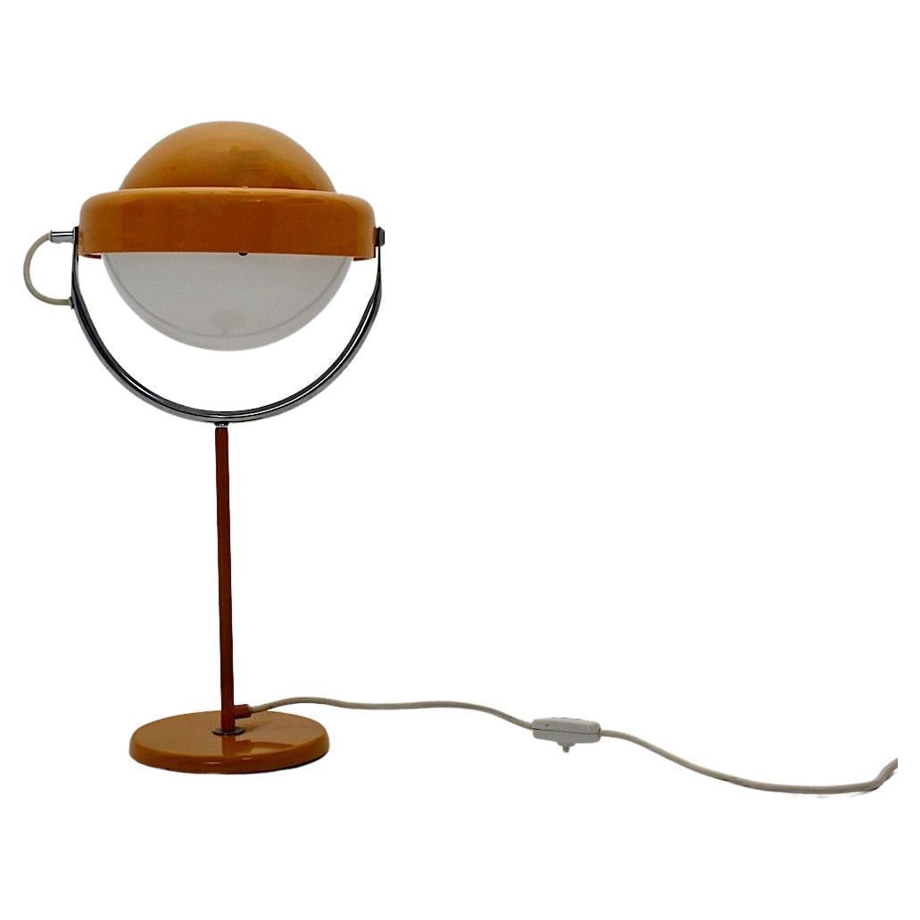 Lampe de bureau jaune ou orange de l'ère spatiale Uno Dahlen, années 1960, Suède en vente