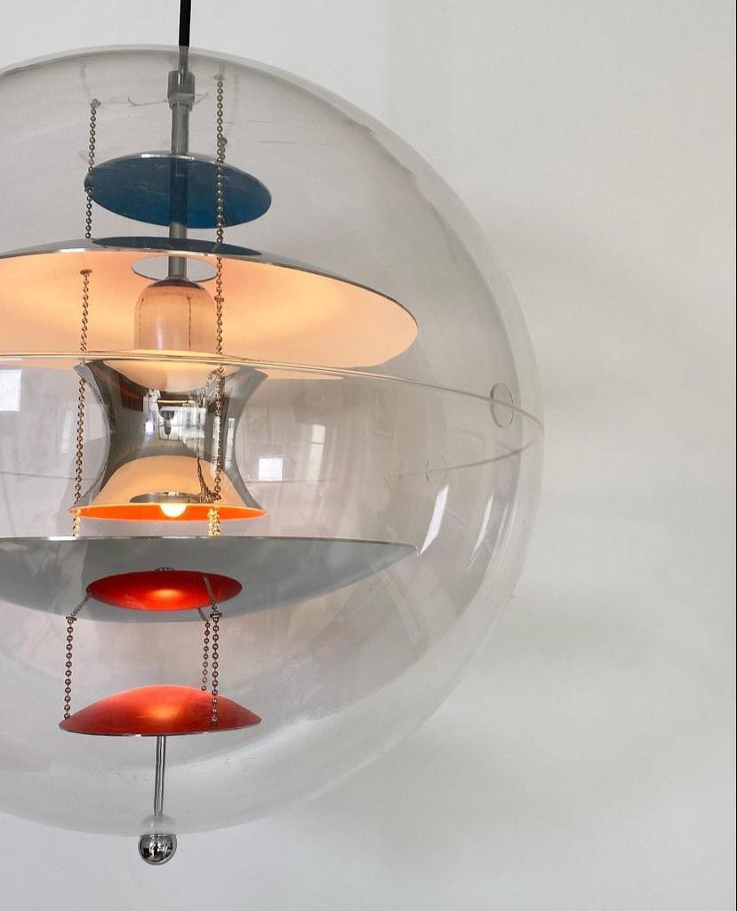 20th Century Space age ‘VP Globe’ lamp by Verner Panton for Louis Poulsen, 1960s Denmark