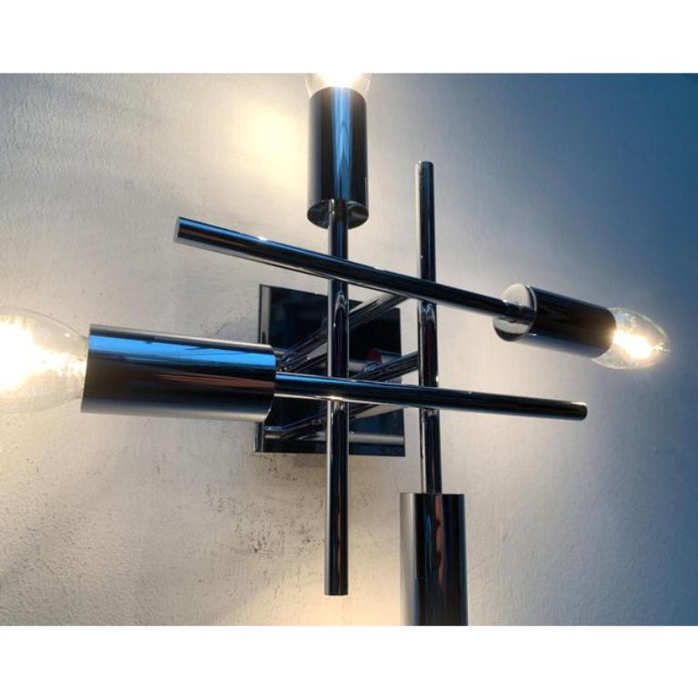 Space Age Wall Ceiling or Lamp in Metal For Sale 2