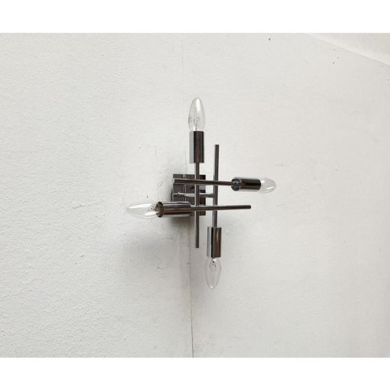 Space Age Wall Ceiling or Lamp in Metal For Sale 4