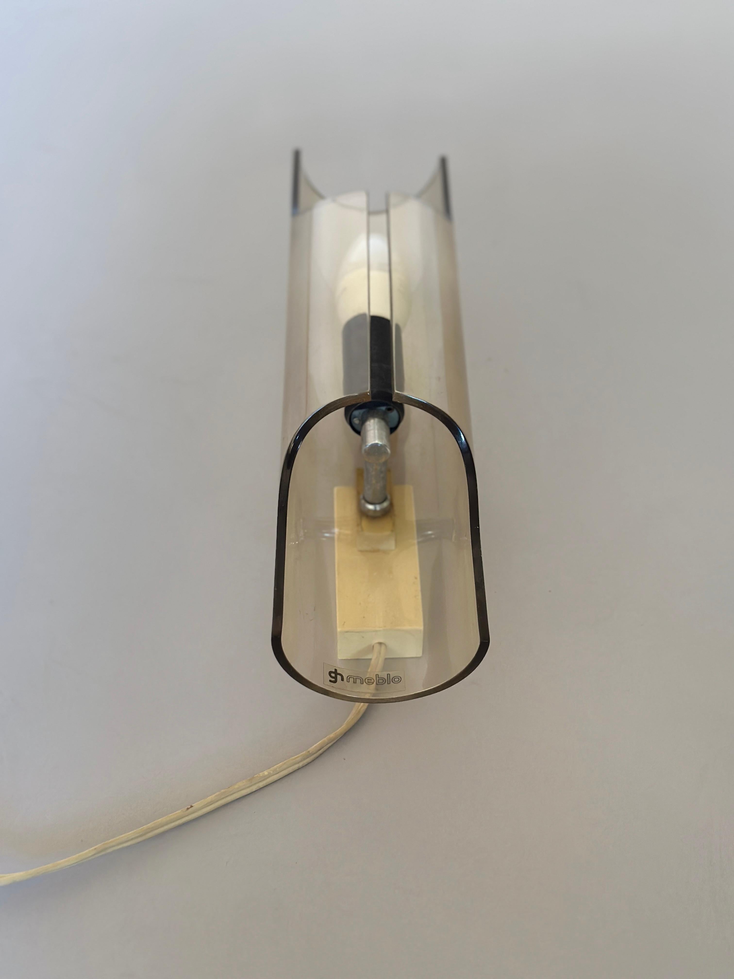Mid-Century Modern Space Age Wall Lamp by Harvey Guzzini, 1970s For Sale