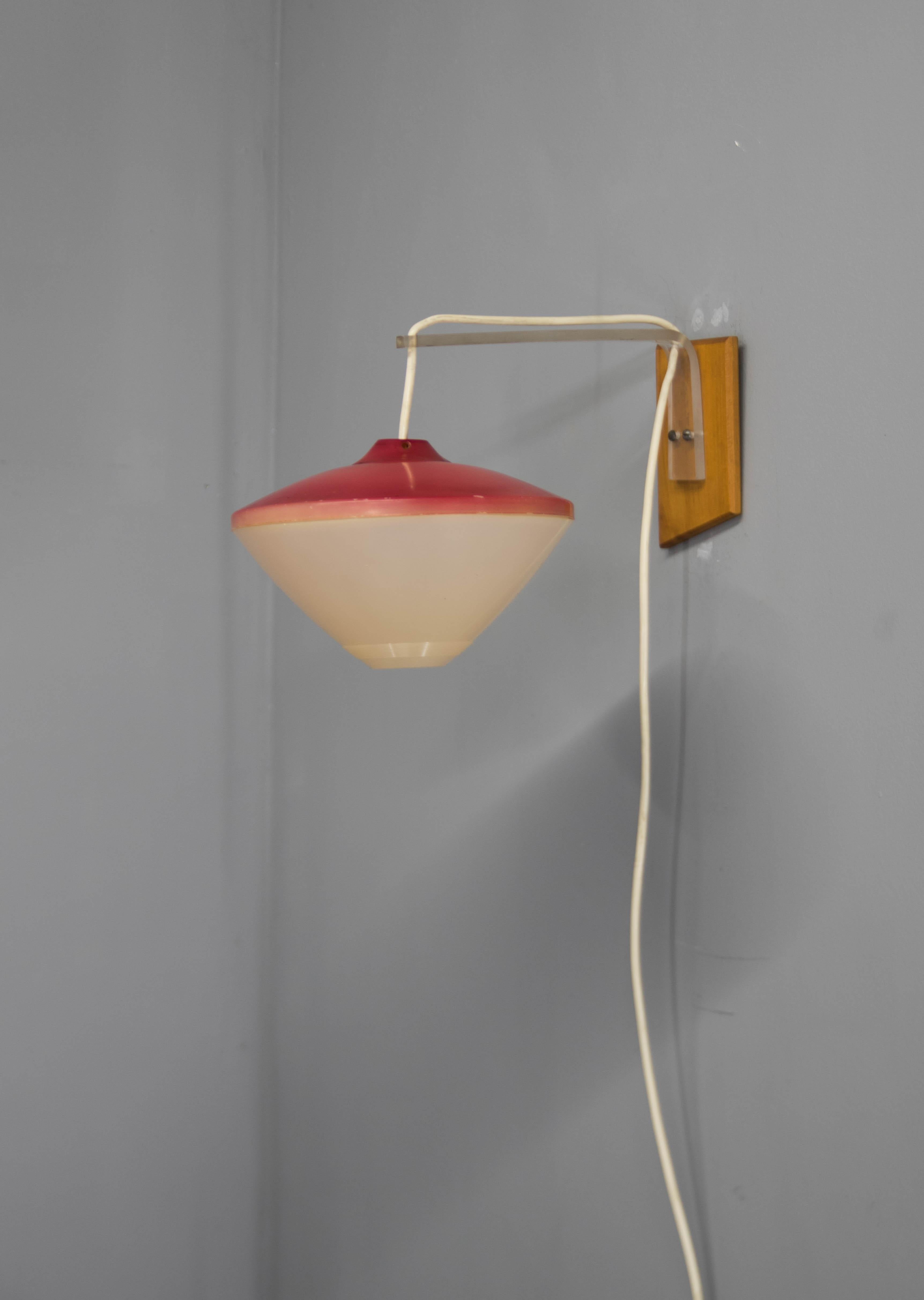 European Space Age Wall Light, 1960s For Sale