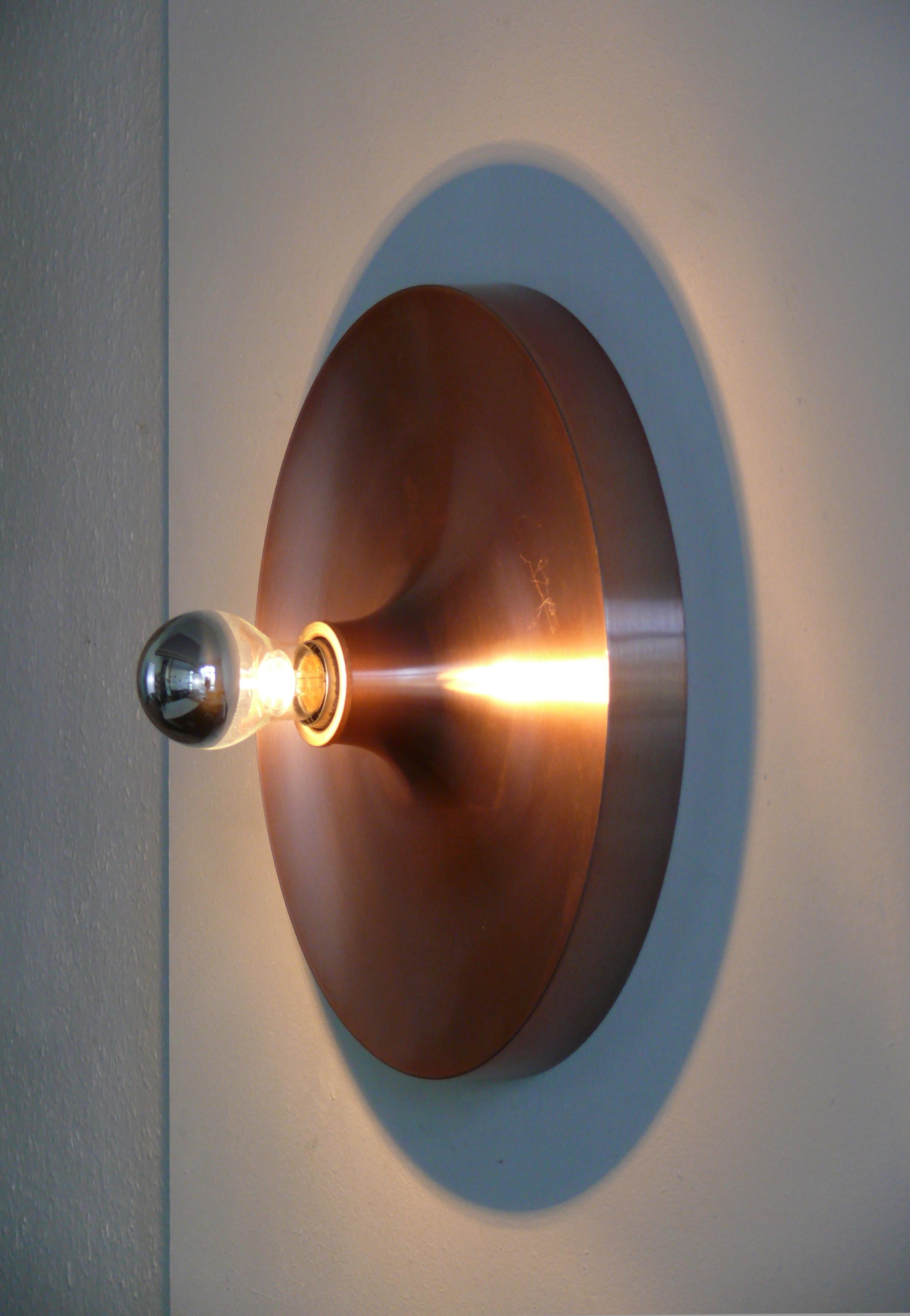 Space Age Wall Light, Flush Mount by Teka, Germany, 1960s In Good Condition In Schwerin, MV