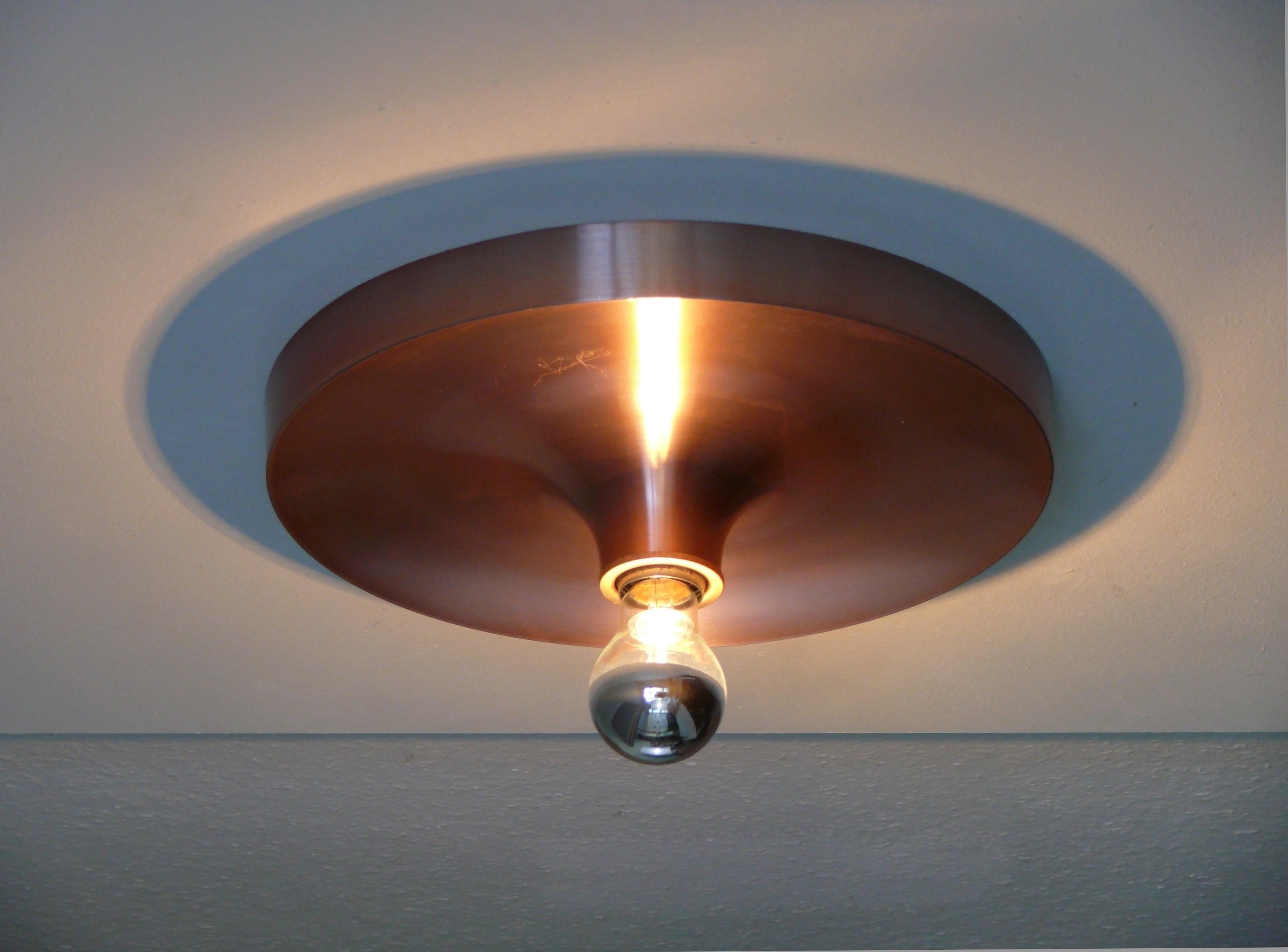 Aluminum Space Age Wall Light, Flush Mount by Teka, Germany, 1960s