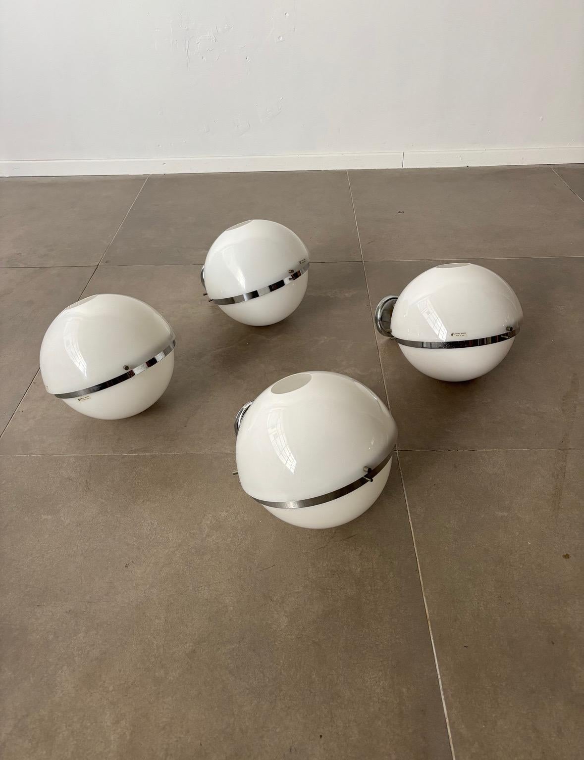 Apliques de la era espacial de Harvey Guzzini para Guzzini, 1969 mediados del siglo XX en venta