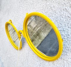 Space Age Wall Mirror in form of Glasses, Italy 70s