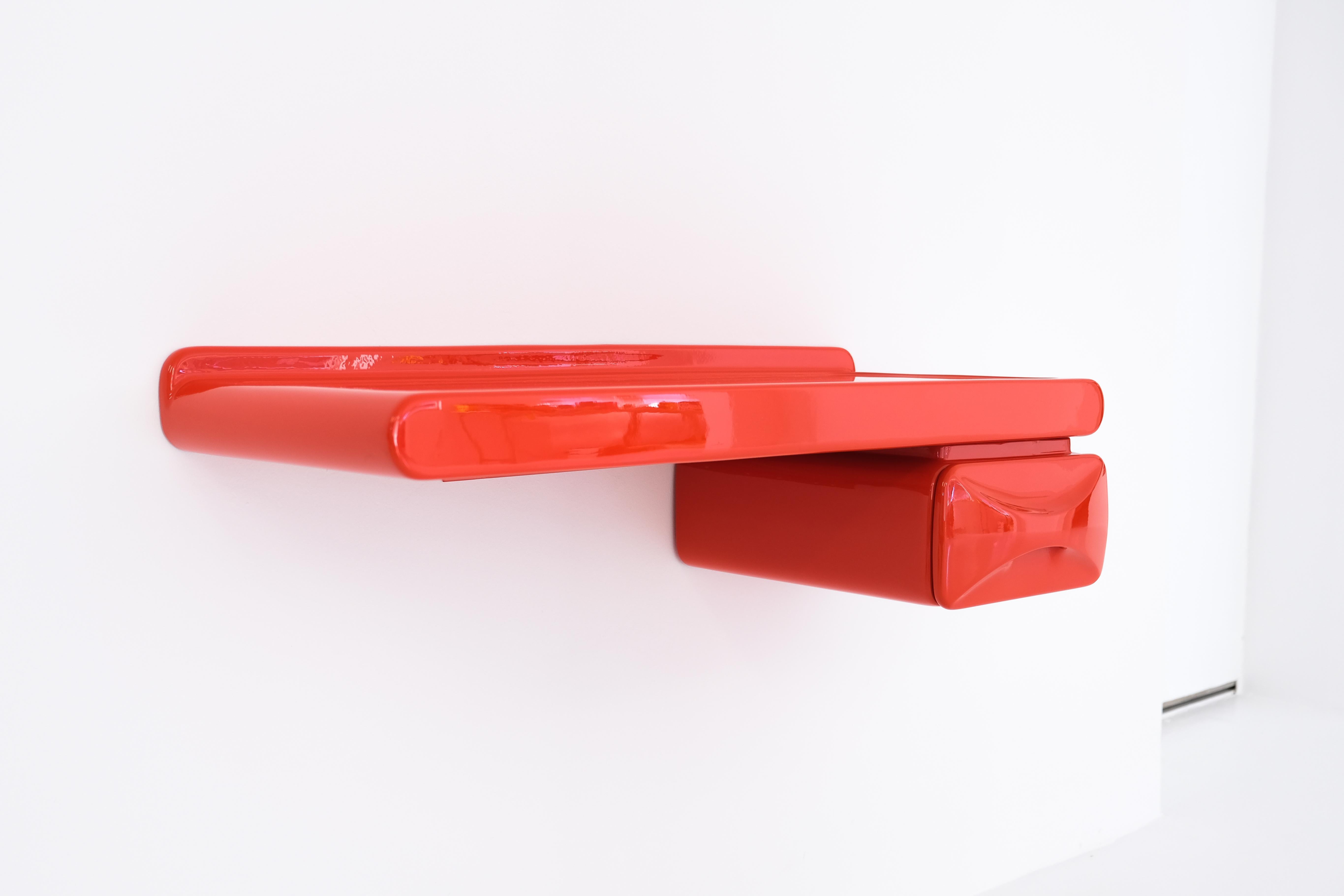 Space Age Wall Mounted Storage Board with Drawer or Desk Attrib. to Ernest Igl 2