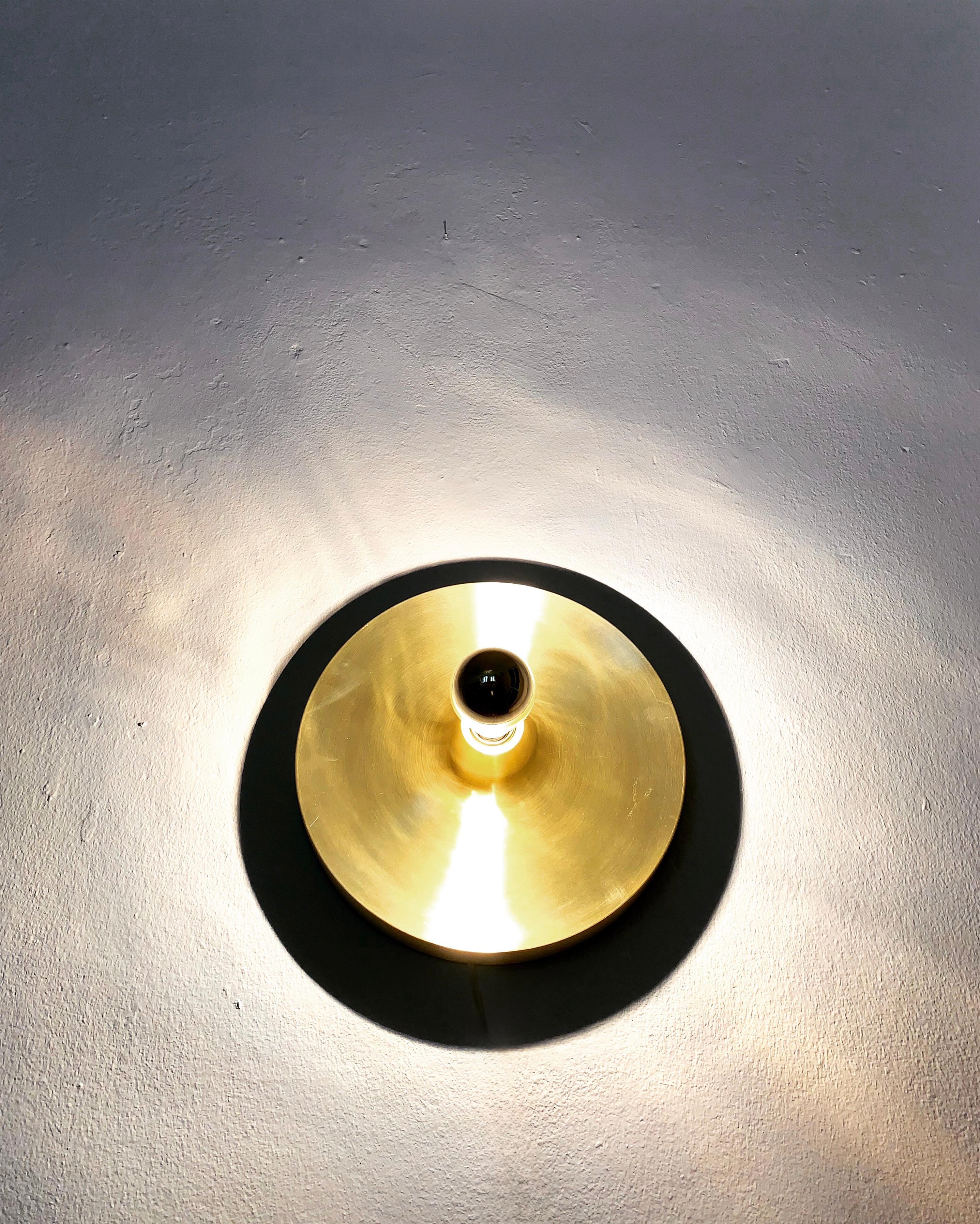 Metal Space Age Wall or Ceiling Lamp For Sale