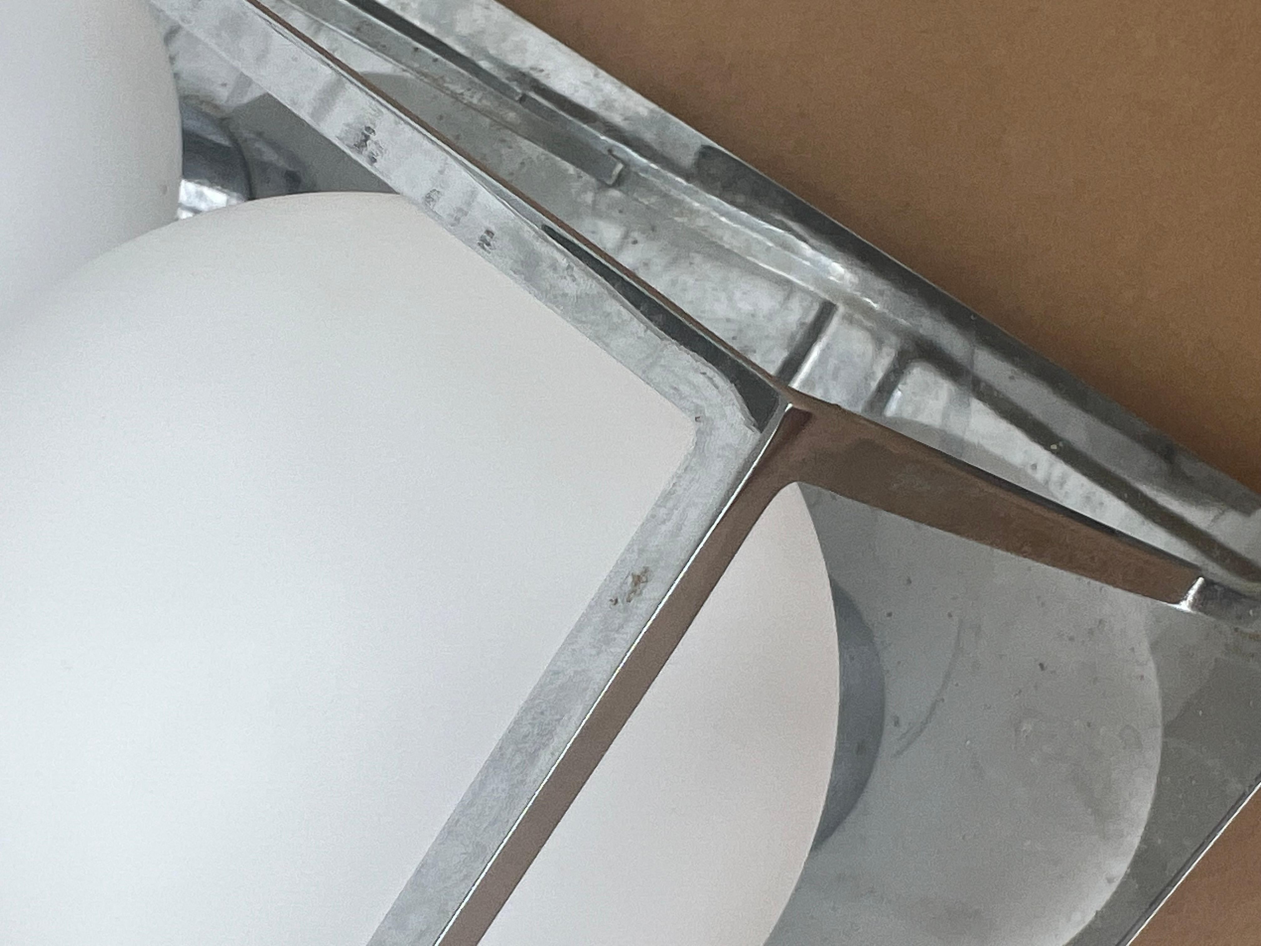 Space Age Wall Or Ceiling Lights Chrome And Glass For Sale 8