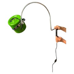 Space Age Wall Sconce Green Light Fixture Anvia Wall Lamp, 1970s