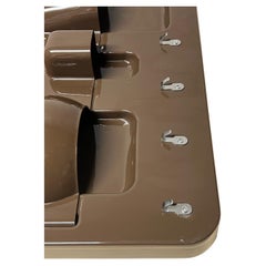 Space Age Wall Unit in Brown Plastic, Italy, 1970s