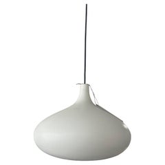 Space Age Italienische Pendelleuchte aus Weißglas