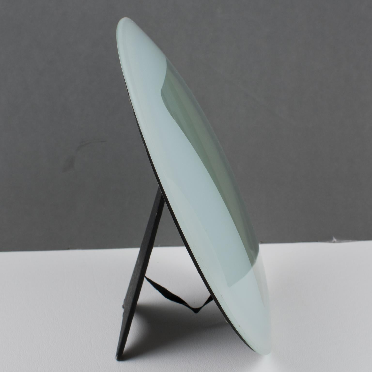 Mid-20th Century Space Age White Glass Picture Frame