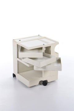 Space Age White Joe Colombo 'Boby' Storage Trolley, 1970s