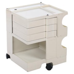 Space Age White Joe Colombo 'Boby' Storage Trolley, 1970s