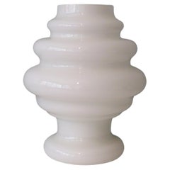 Space Age White Opaline Table Lamp, Attributed to Peill & Putzler Germany 1960s