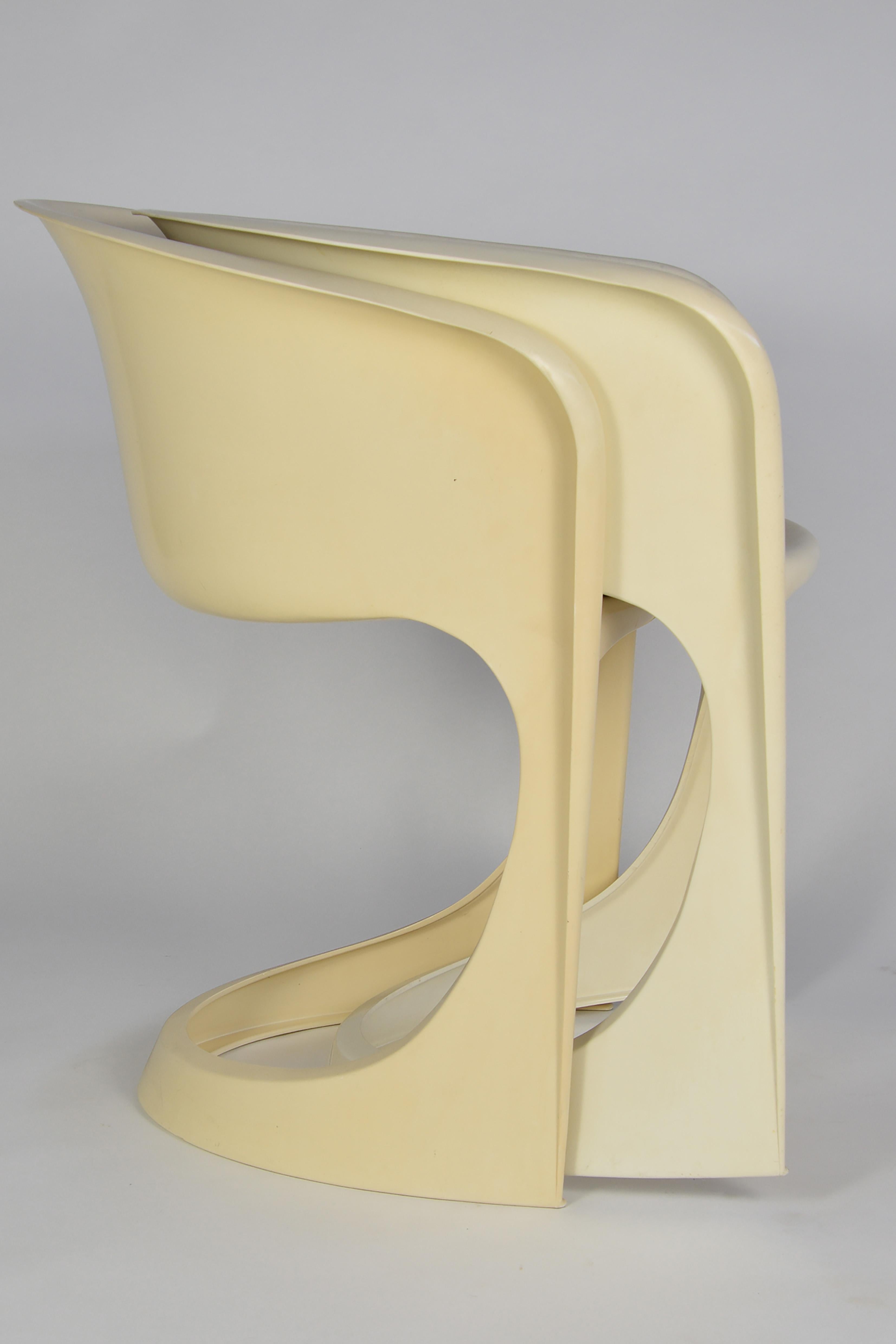 Mid-Century Modern Space Age White Plastic Vintage Chairs by Steen Ostergaard, for Cado, Denmark