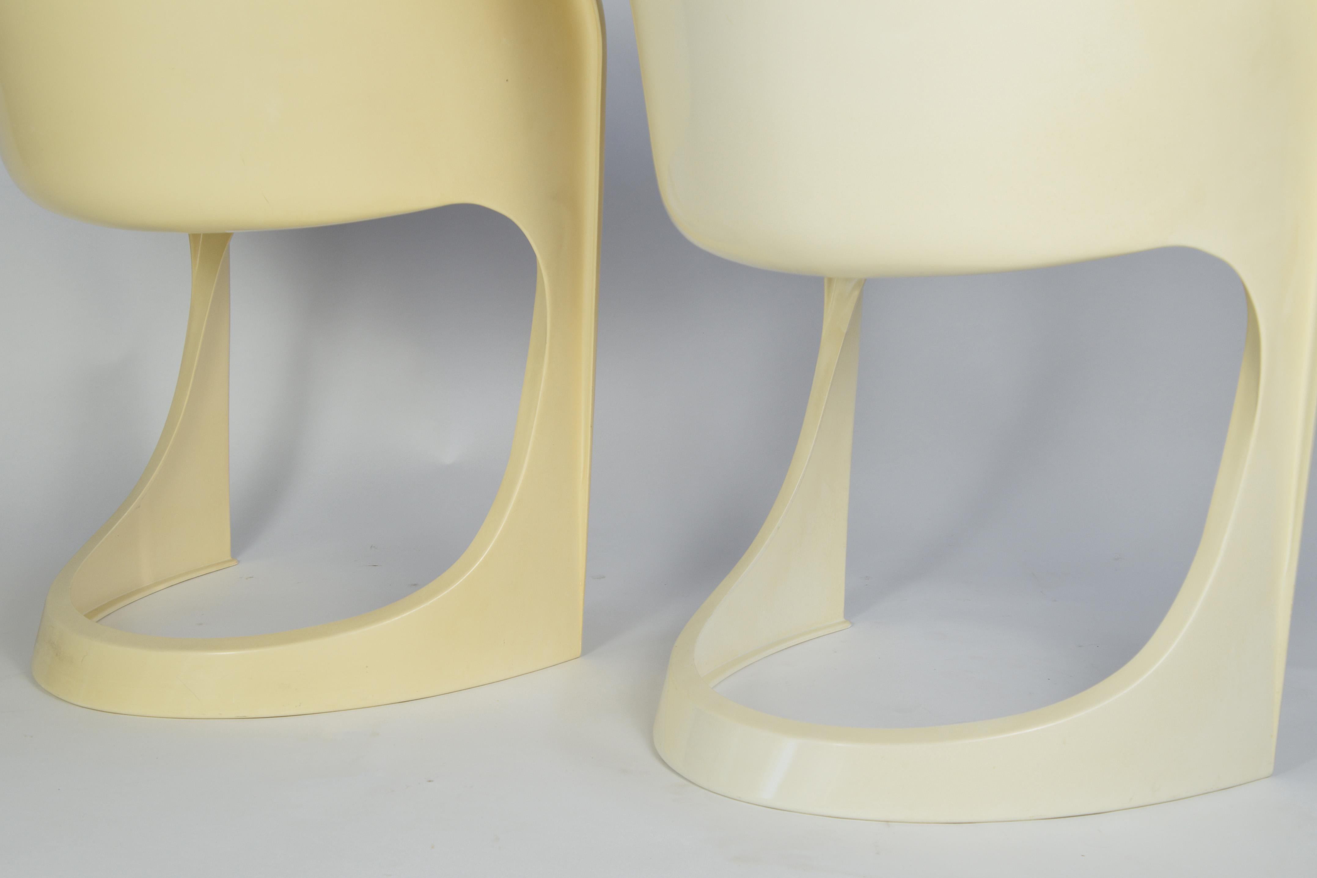 Danish Space Age White Plastic Vintage Chairs by Steen Ostergaard, for Cado, Denmark