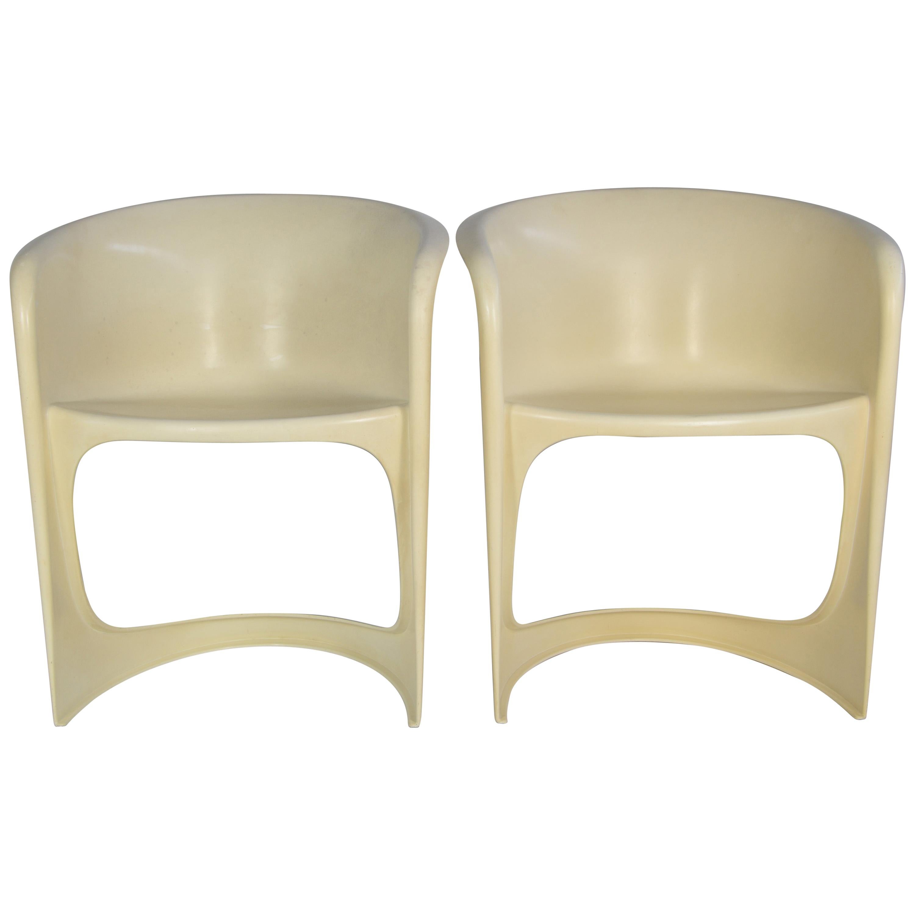 Space Age White Plastic Vintage Chairs by Steen Ostergaard, for Cado, Denmark