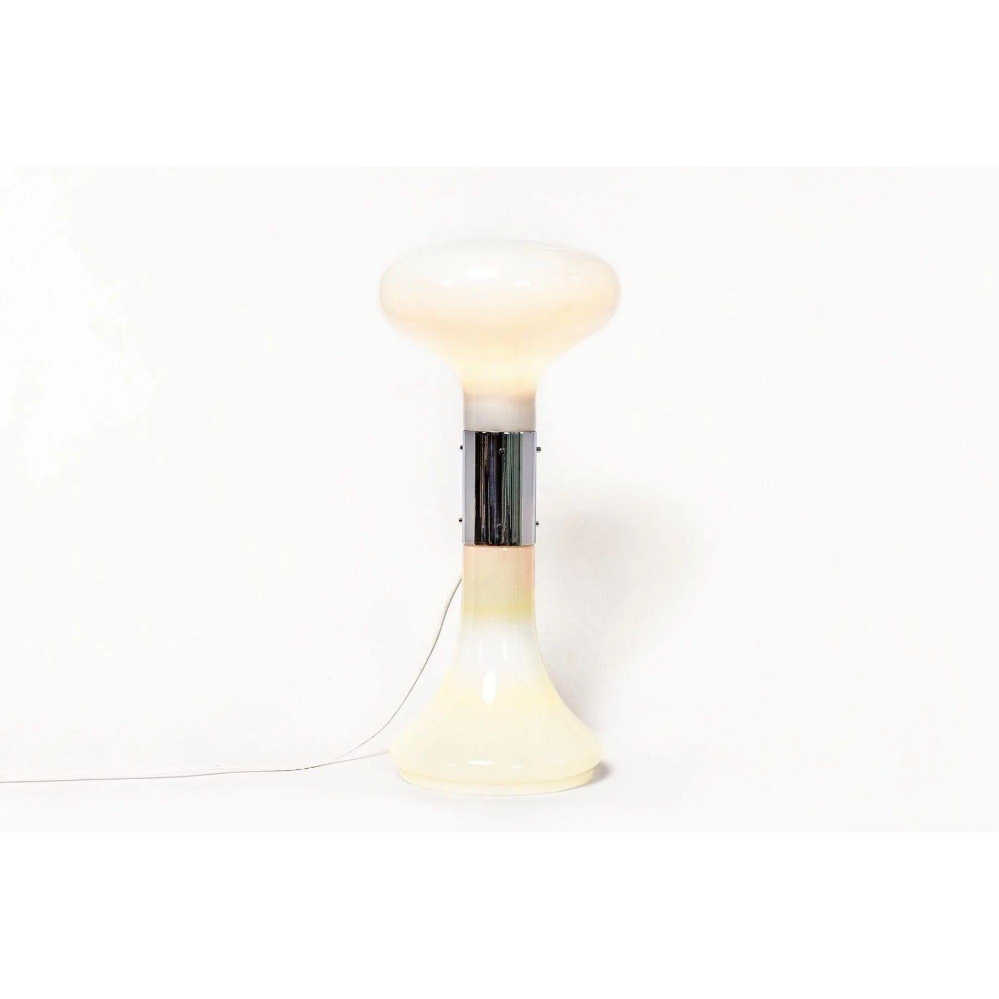 20th Century Space Age White Table Lamp in Murano Glass by Carlo Nason, 1970s