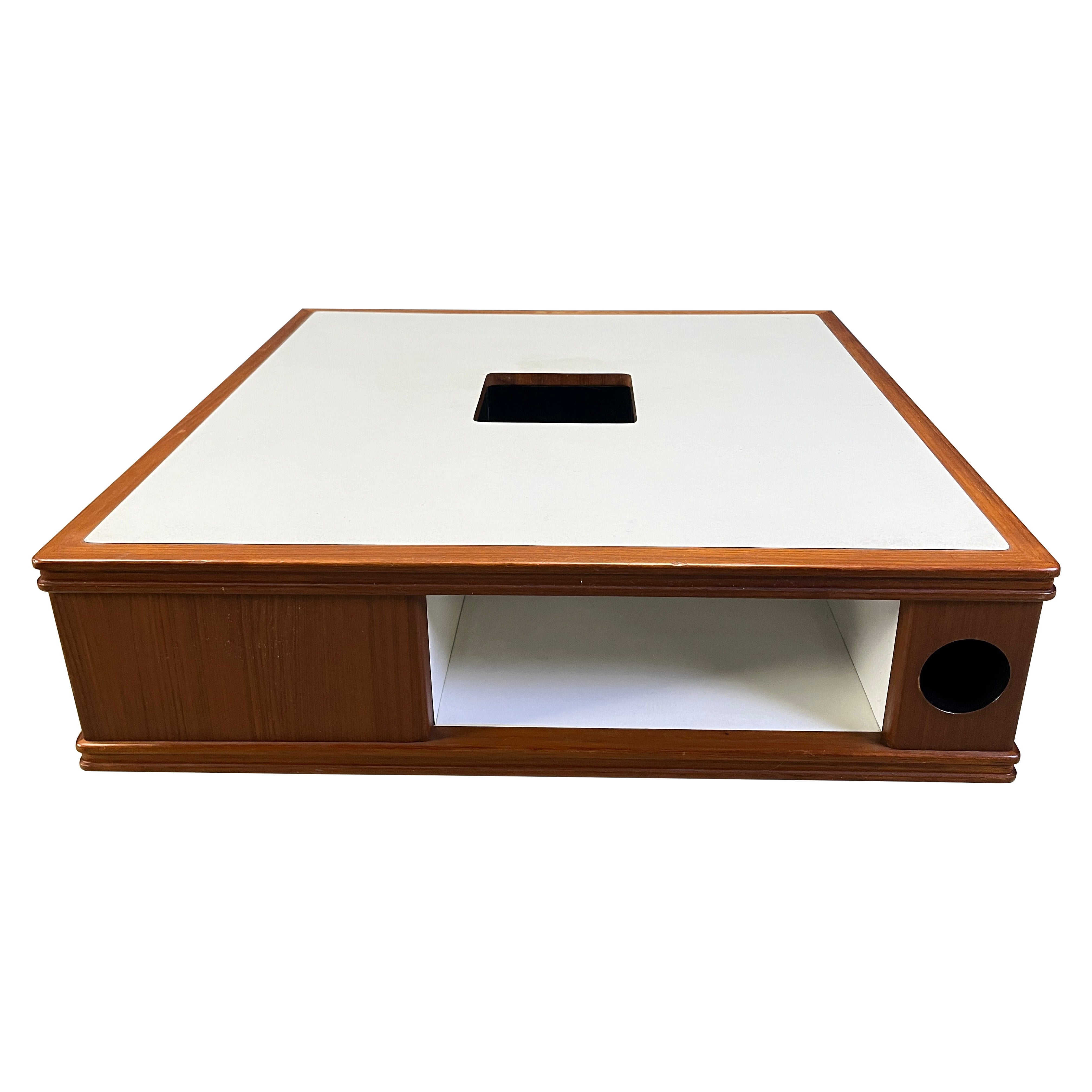 Space age wooden bar coffee table, 1960s For Sale