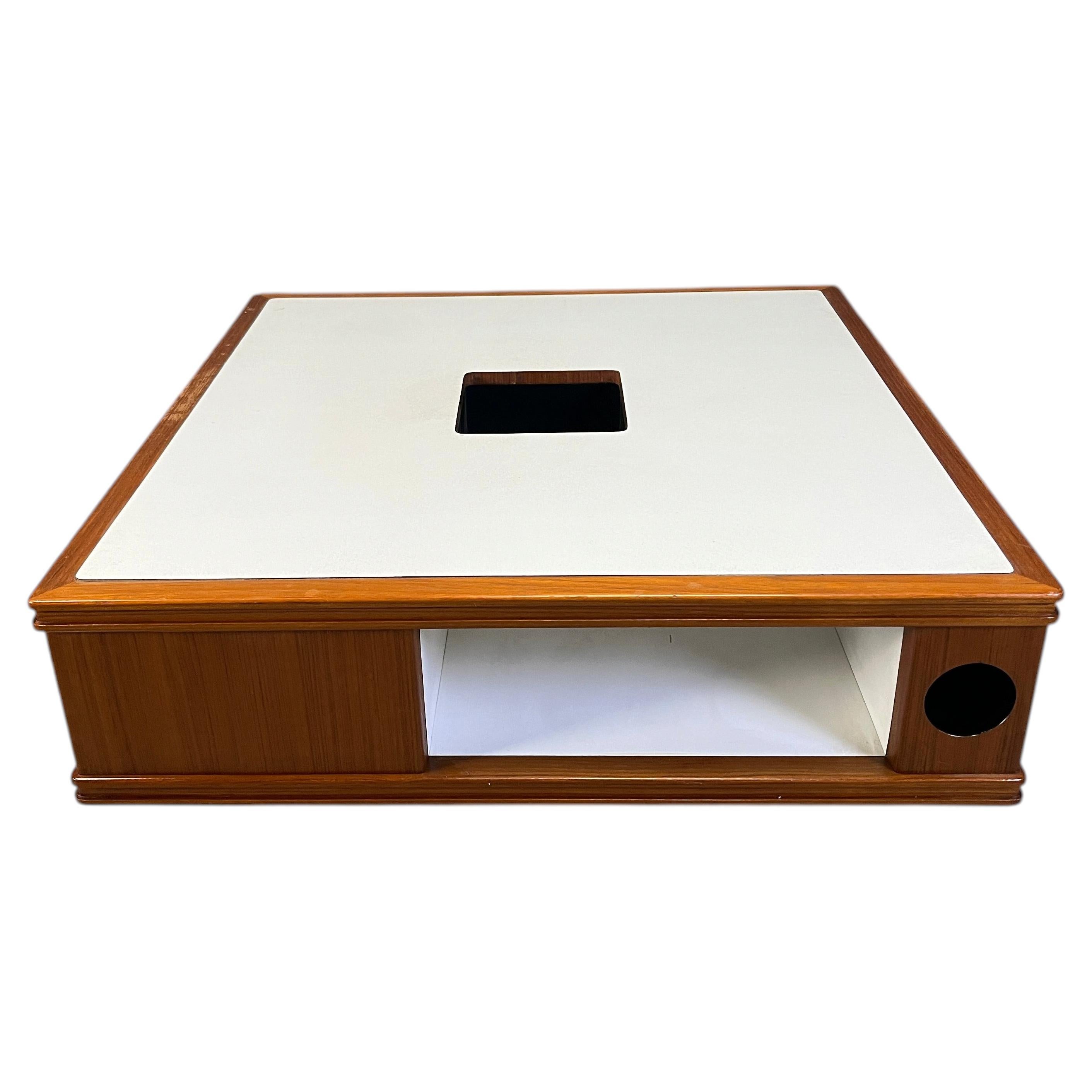 Space age wooden bar coffee table, 1960s