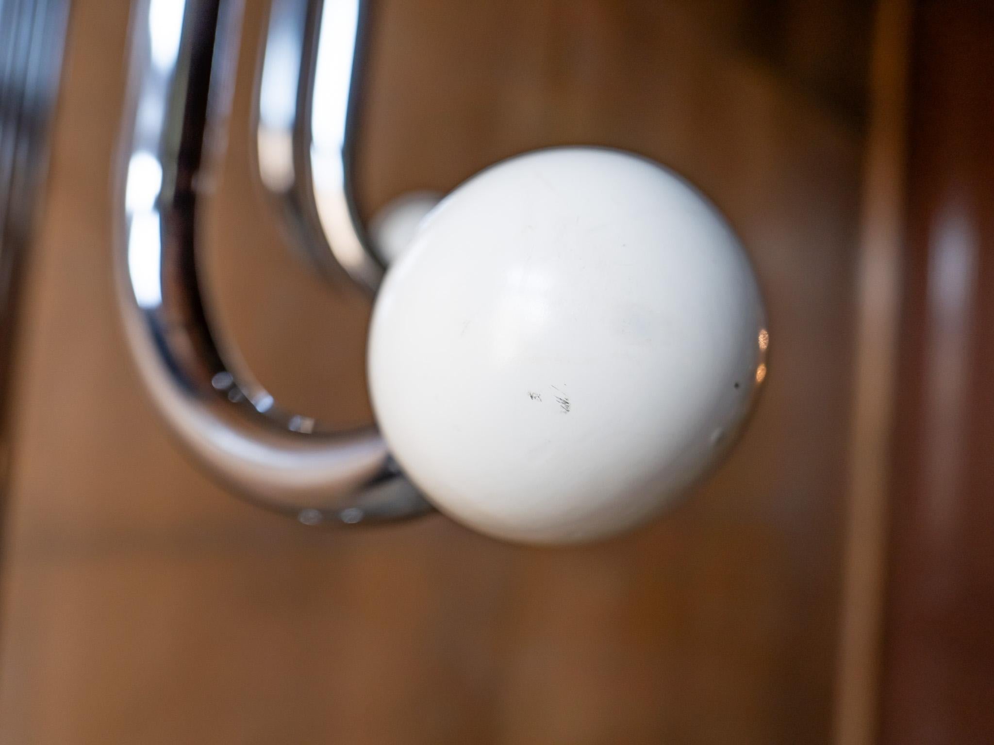 Space Age XL Coat Rack, Chrome Plated, White Spheres, Italy, 1970s 8