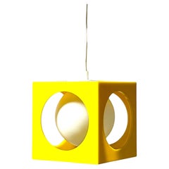 Space Age Yellow Hanging Lamp by Richard Essig Besigheim, 1970s