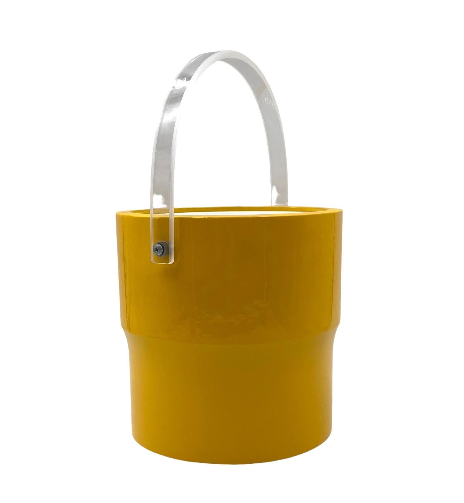 Space age yellow Ice Bucket, Morgans design, USA ca. 1970s 3