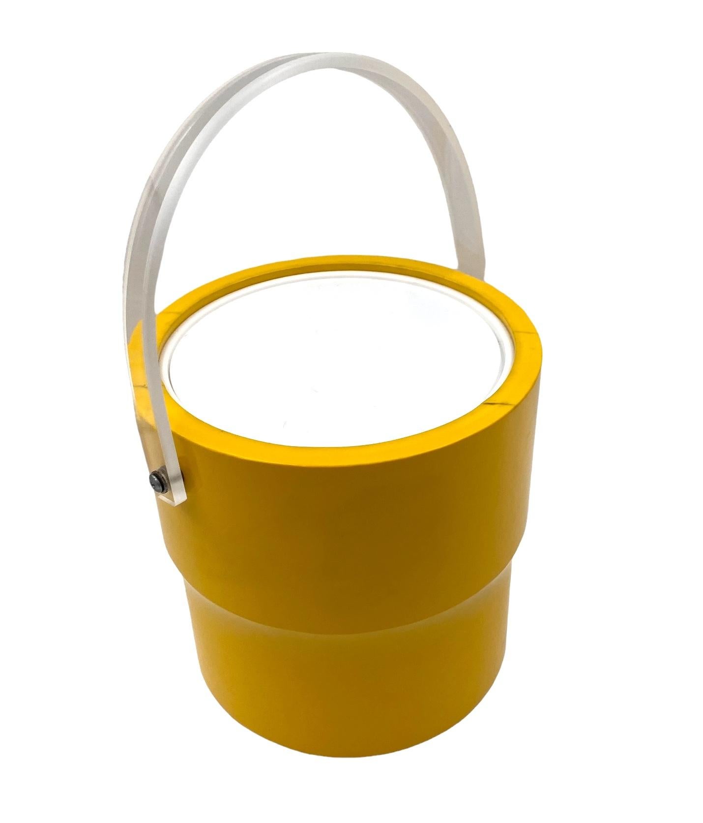 Space age yellow Ice Bucket, Morgans design, USA ca. 1970s 4