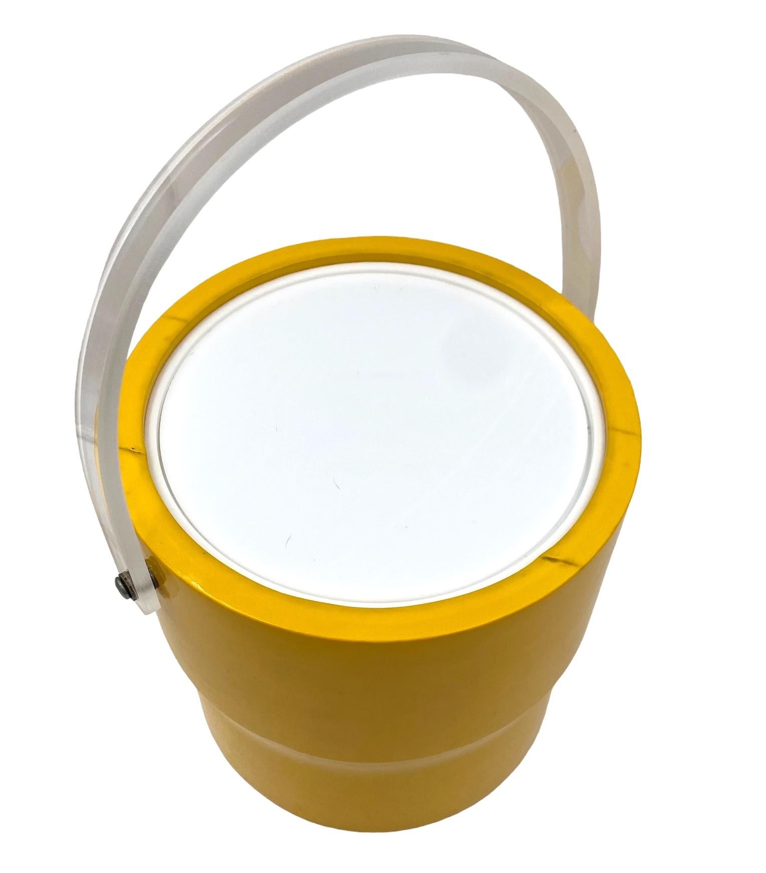 Space age yellow Ice Bucket, Morgans design, USA ca. 1970s 5
