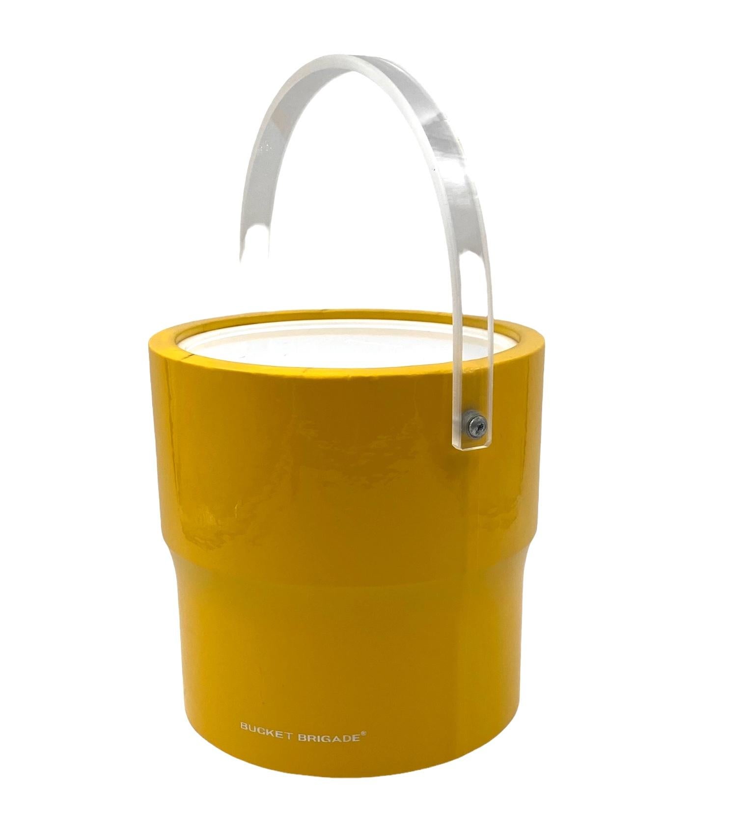 Space age yellow Ice Bucket, Morgans design, USA ca. 1970s 7