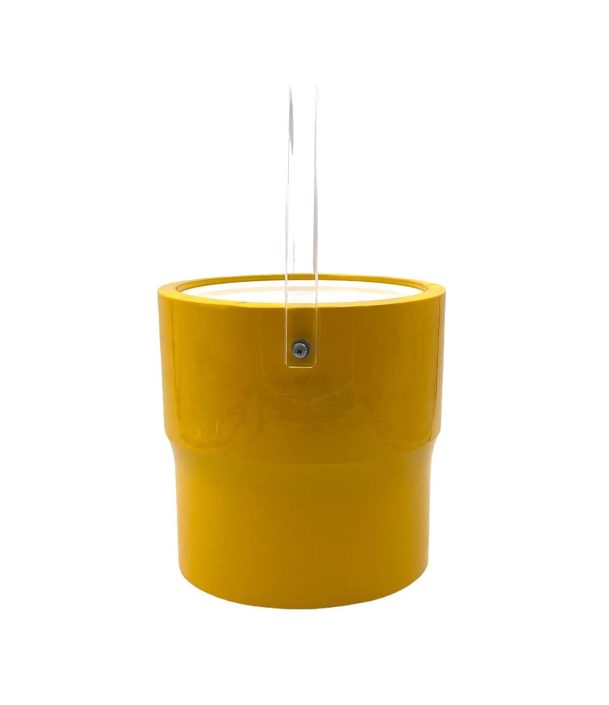 Late 20th Century Space age yellow Ice Bucket, Morgans design, USA ca. 1970s