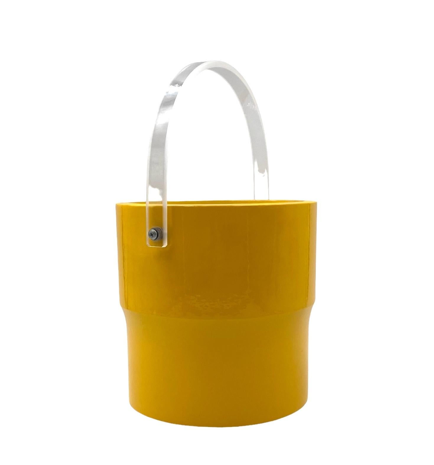 Space age yellow Ice Bucket, Morgans design, USA ca. 1970s 2