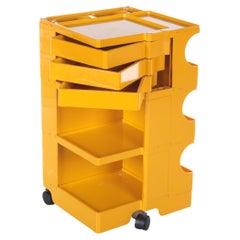 Vintage Space Age Yellow Joe Colombo 'Boby' Storage Trolley, 1970s