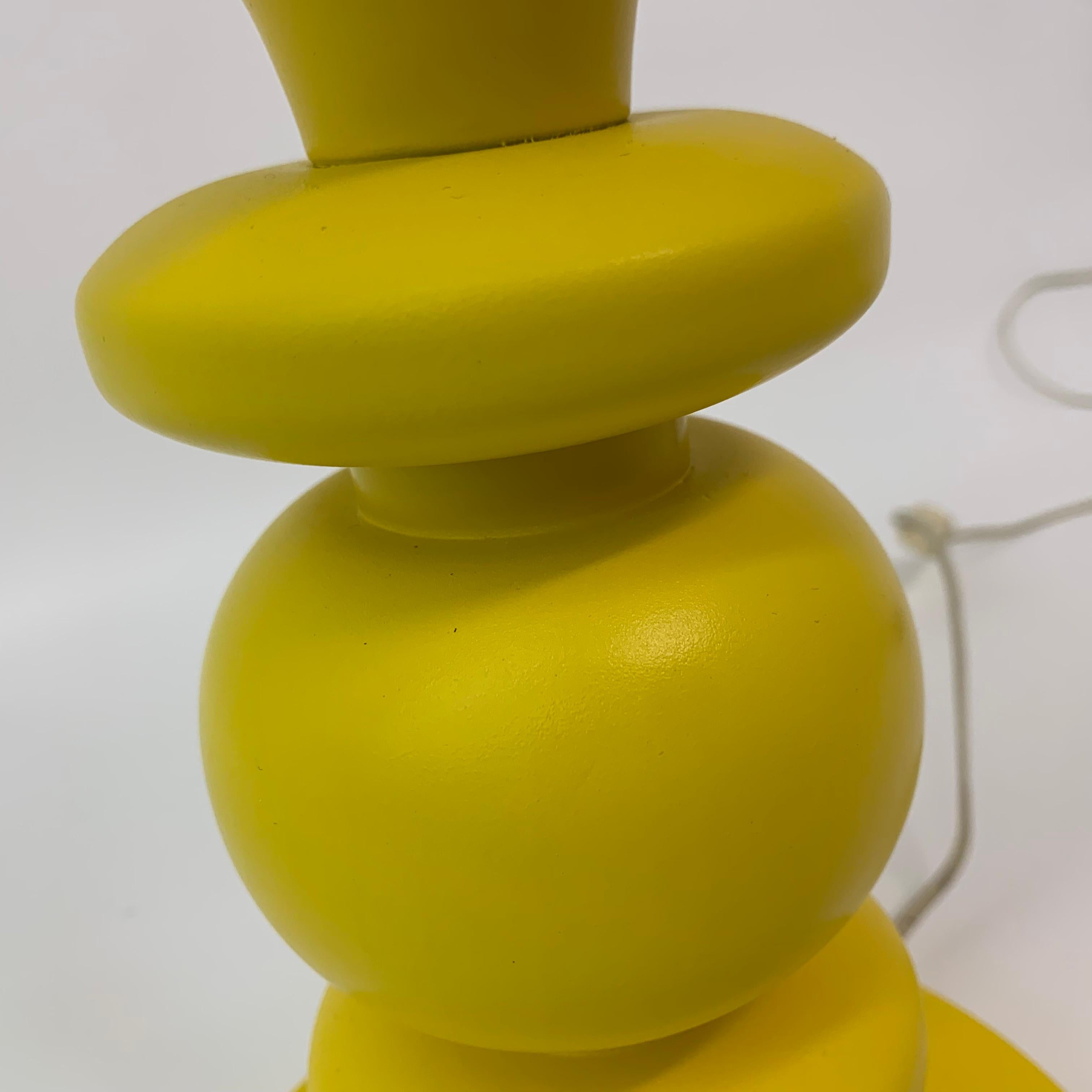 Space age yellow table lamp, 1970s For Sale 5
