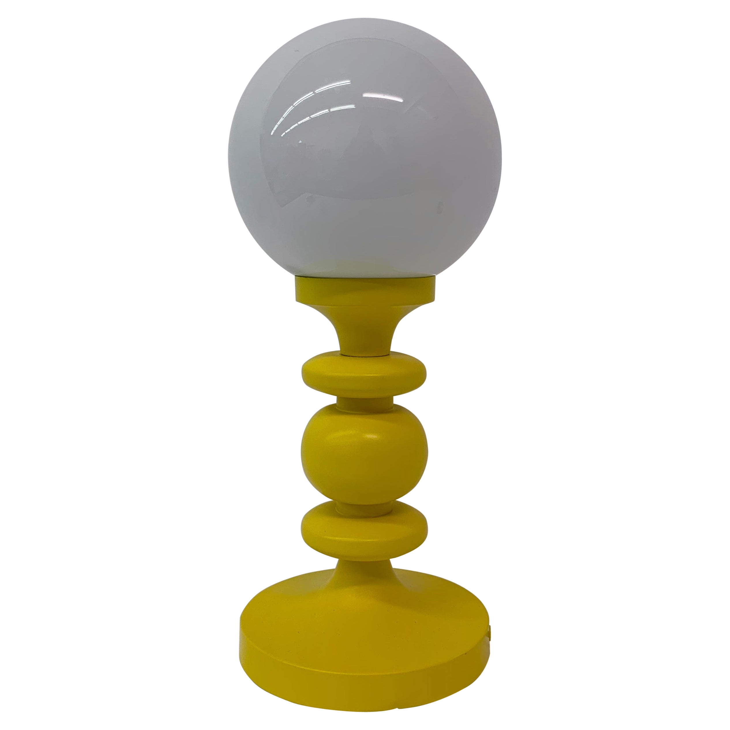 Lampada da tavolo gialla A Space, anni '70