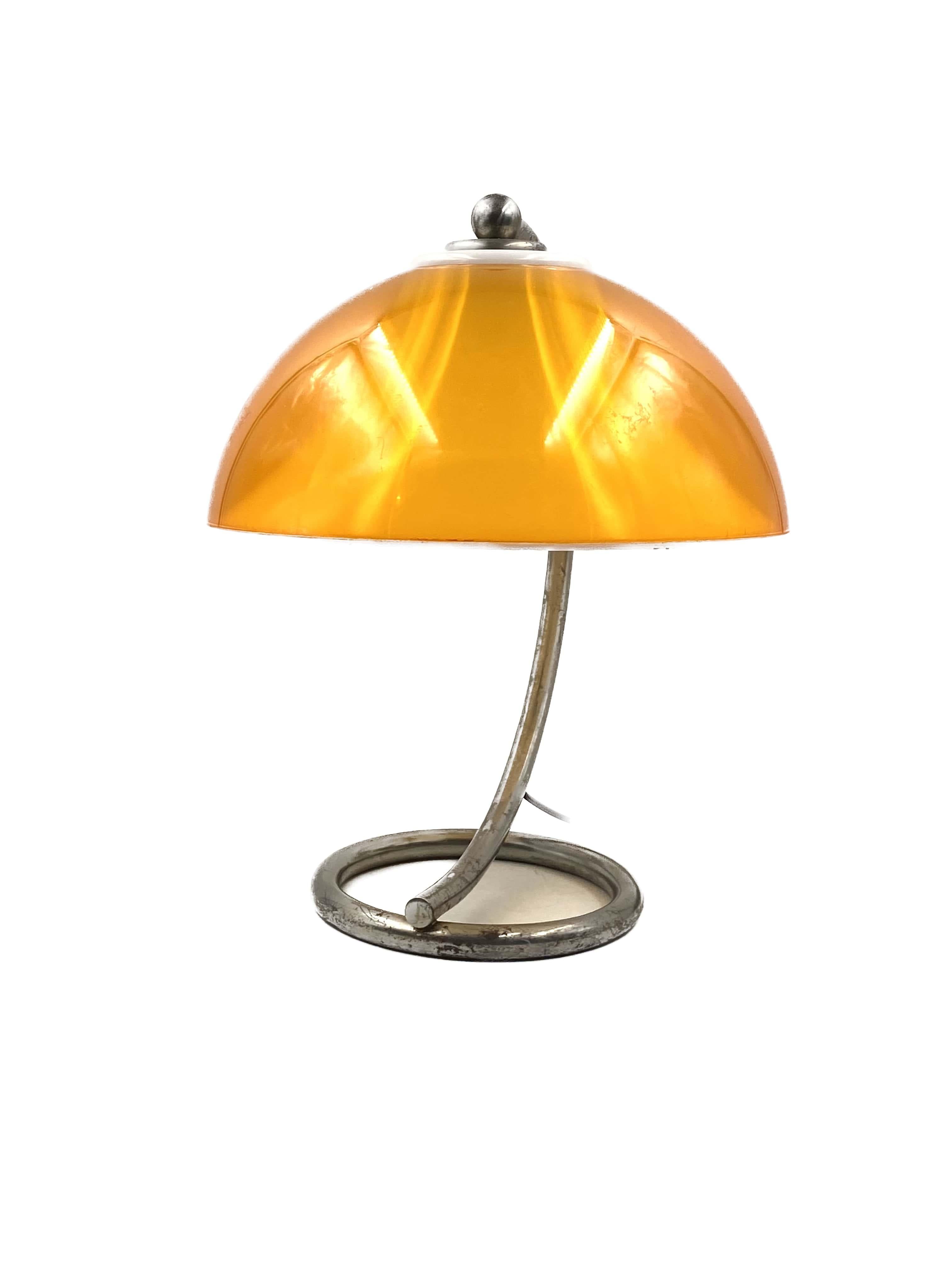 Space age yellow table lamp, France 1960s For Sale 7