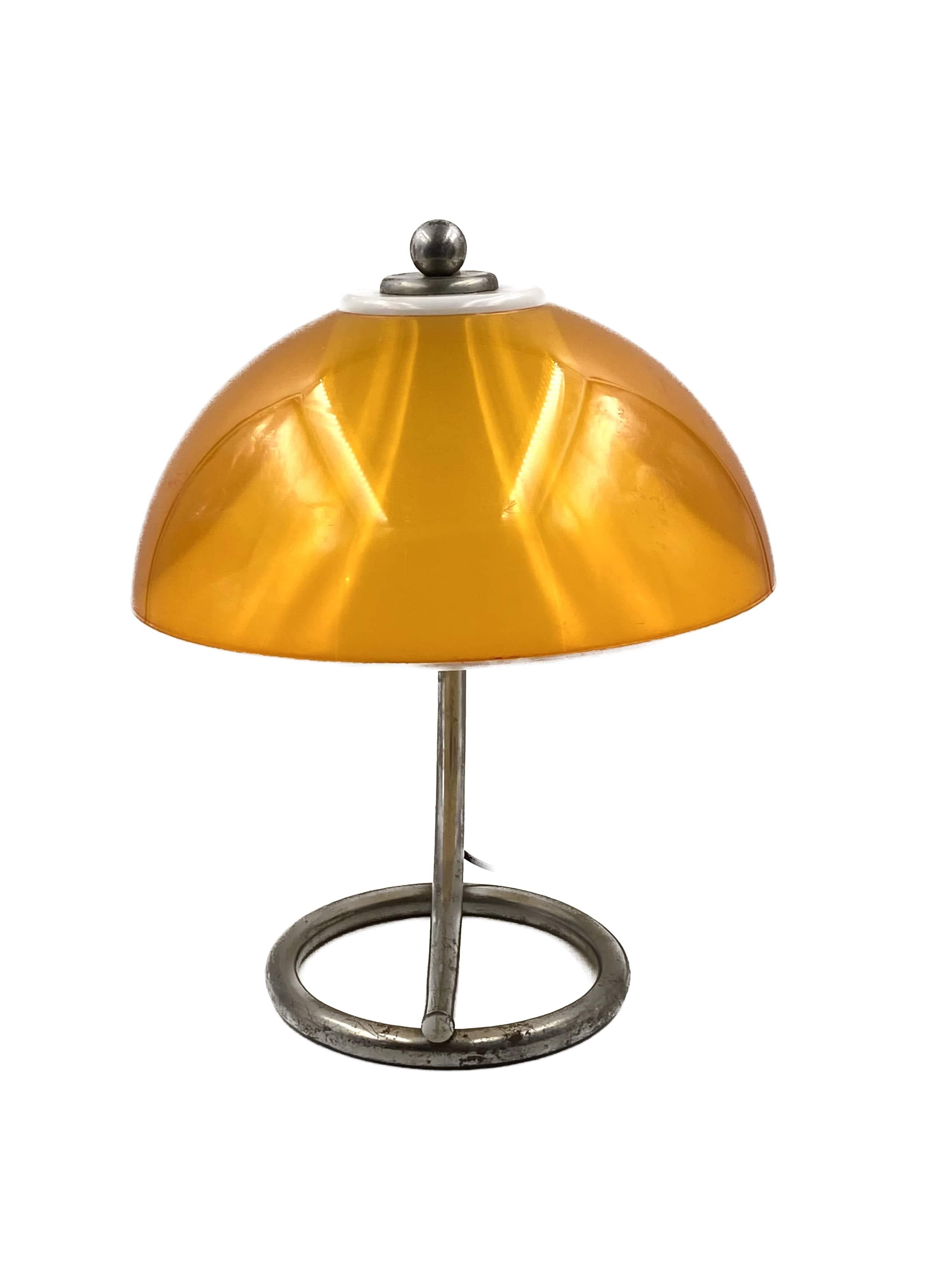 Space age yellow table lamp, France 1960s For Sale 8
