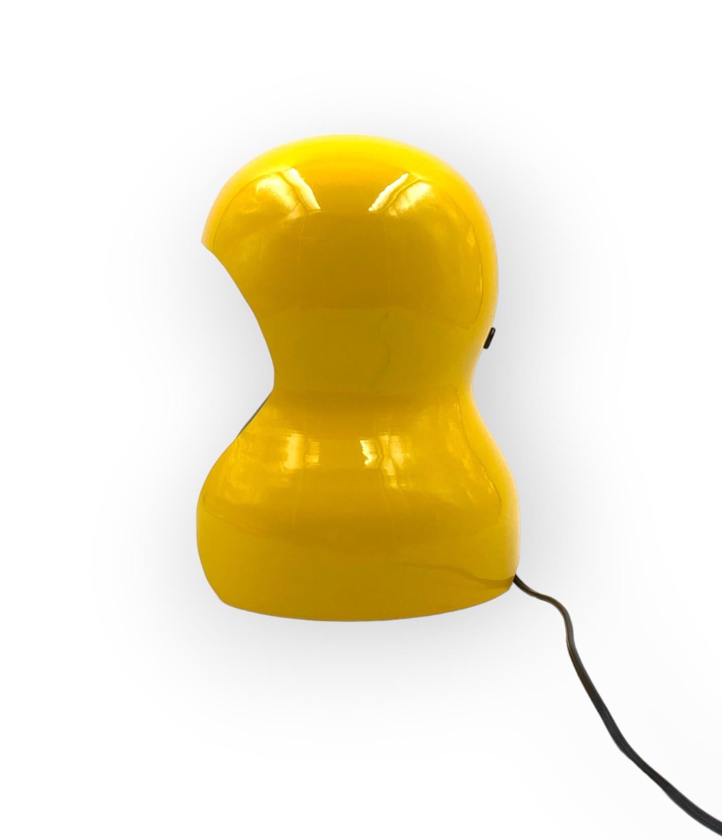 Late 20th Century Space Age yellow table lamp, Italy, 1970s For Sale