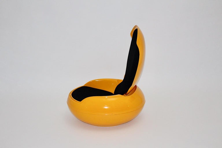 Space Age Yellow Vintage Plastic Garden Egg Chair Peter Ghyczy, Germany, 1968 For Sale 1