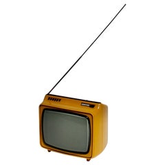 Televisore Hornyphon in plastica vintage giallo A Space Age, anni '70, Austria