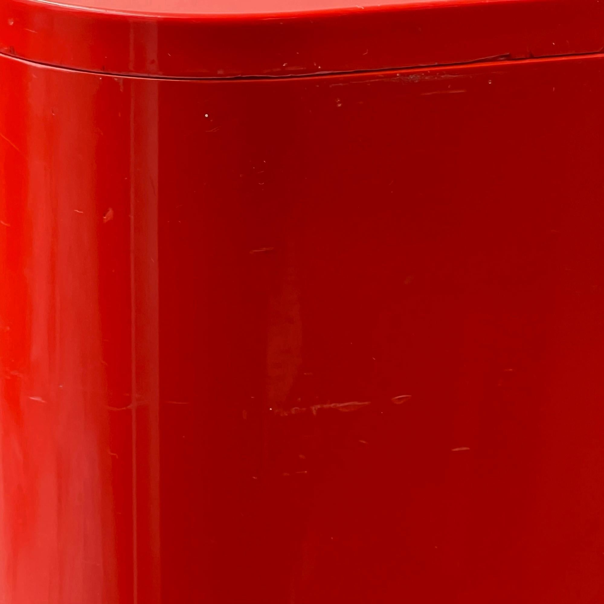 Space Age70s Red Table with Container DIME by Marcello Siard for Longato 1