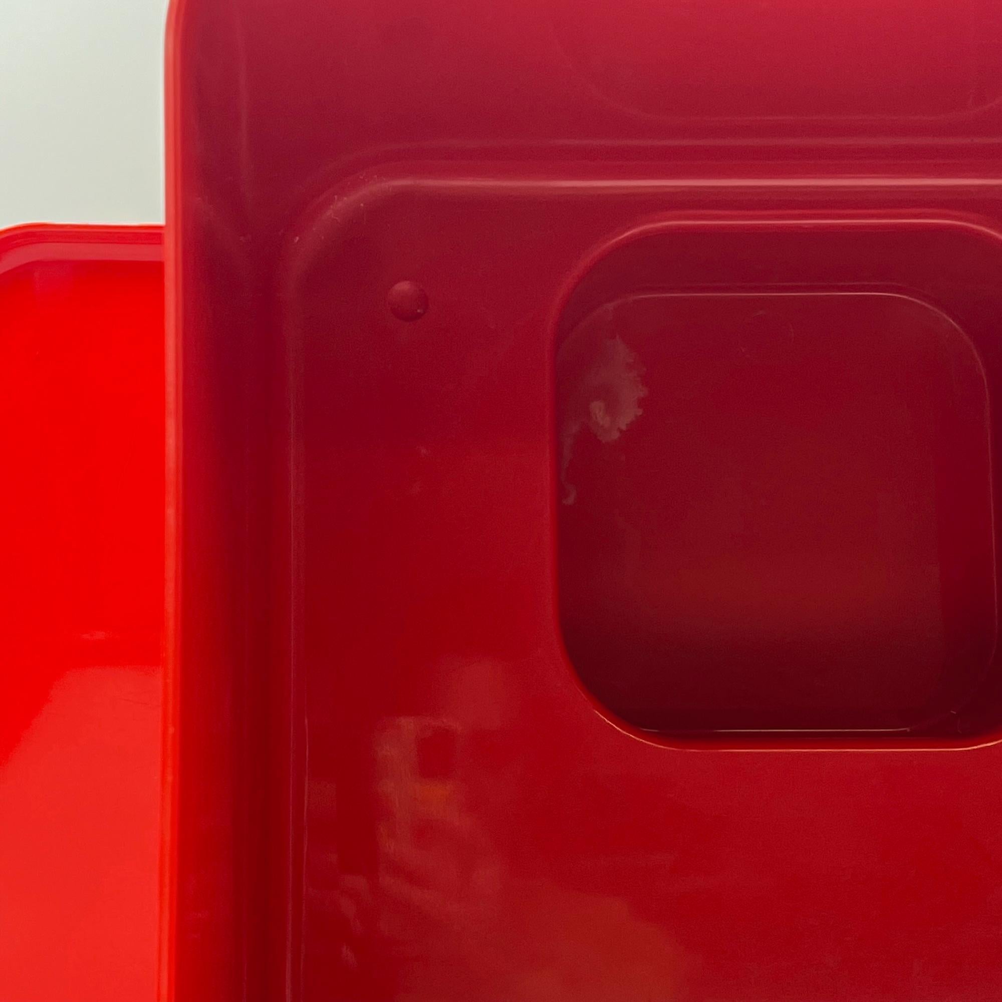 Space Age70s Red Table with Container DIME by Marcello Siard for Longato 4