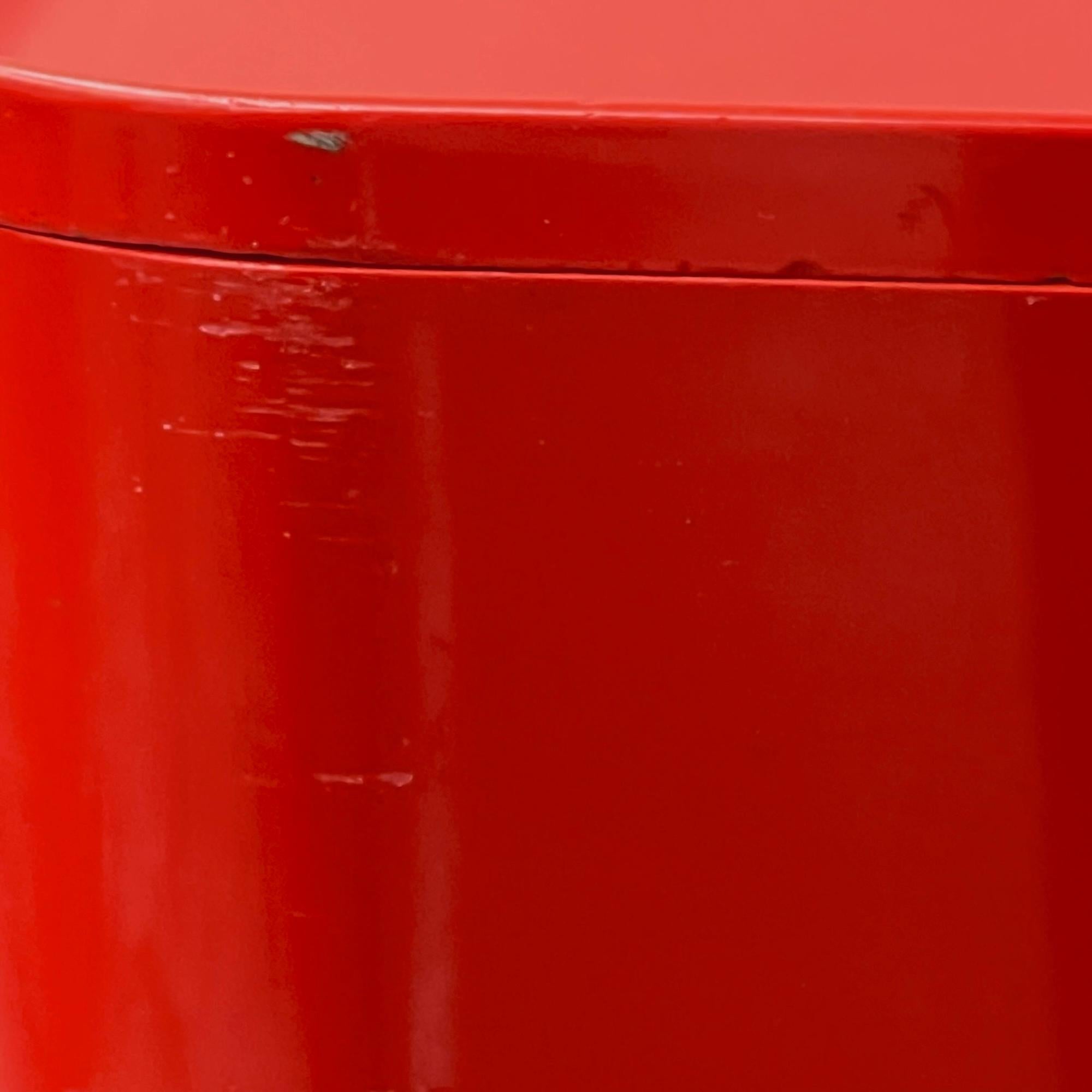 Space Age70s Red Table with Container DIME by Marcello Siard for Longato For Sale 1