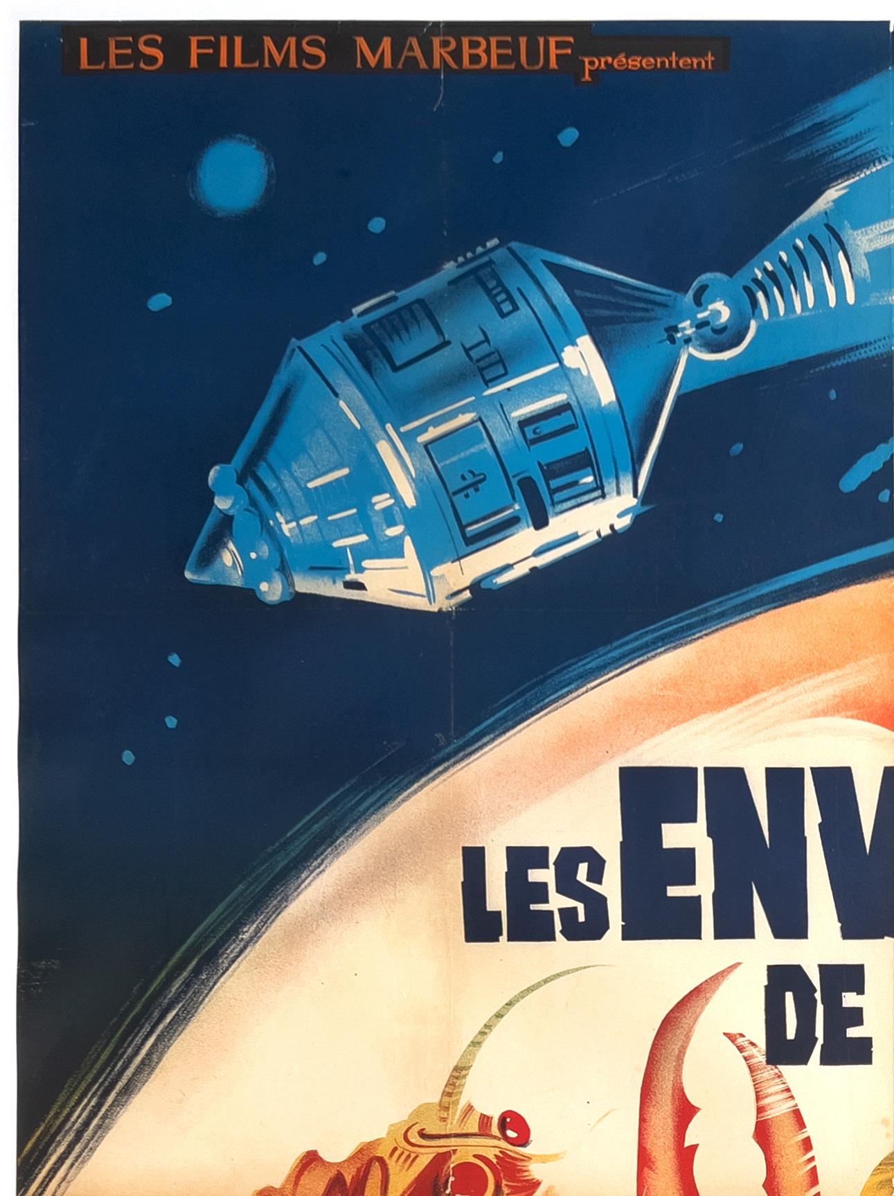 Space Amoeba 1971 French Grande Film Movie Poster, Belinksy, Linen Backed In Excellent Condition For Sale In Bath, Somerset