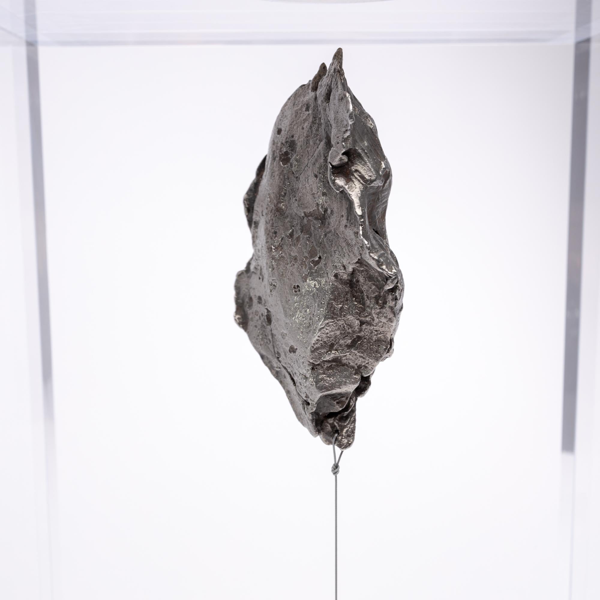 Contemporary Space Box, Russian Sikhote Alin Meteorite in Acrylic Box by Ernesto Duran