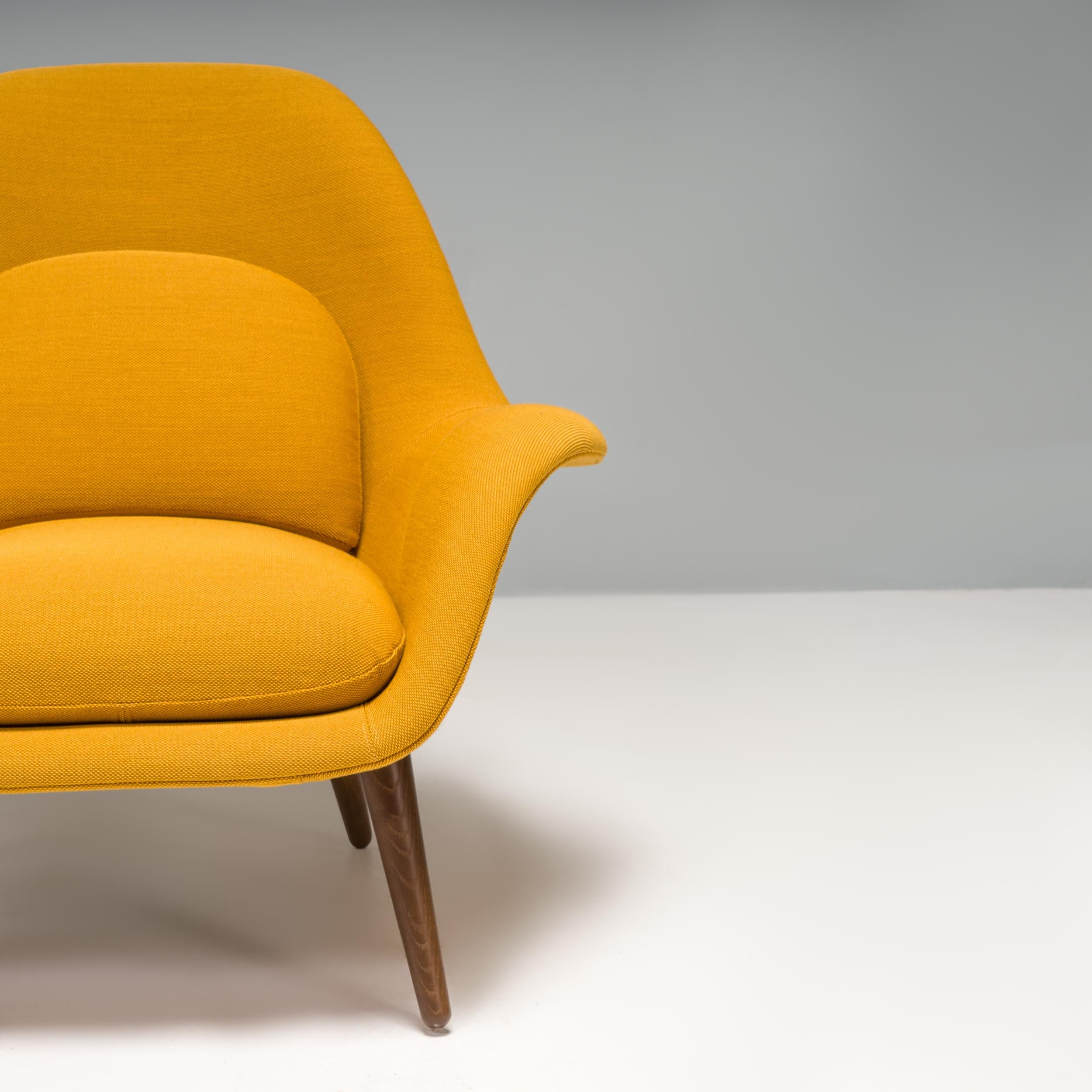 Space Copenhagen for Fredericia Mustard Yellow Swoon Lounge Armchairs, Set of 2 10
