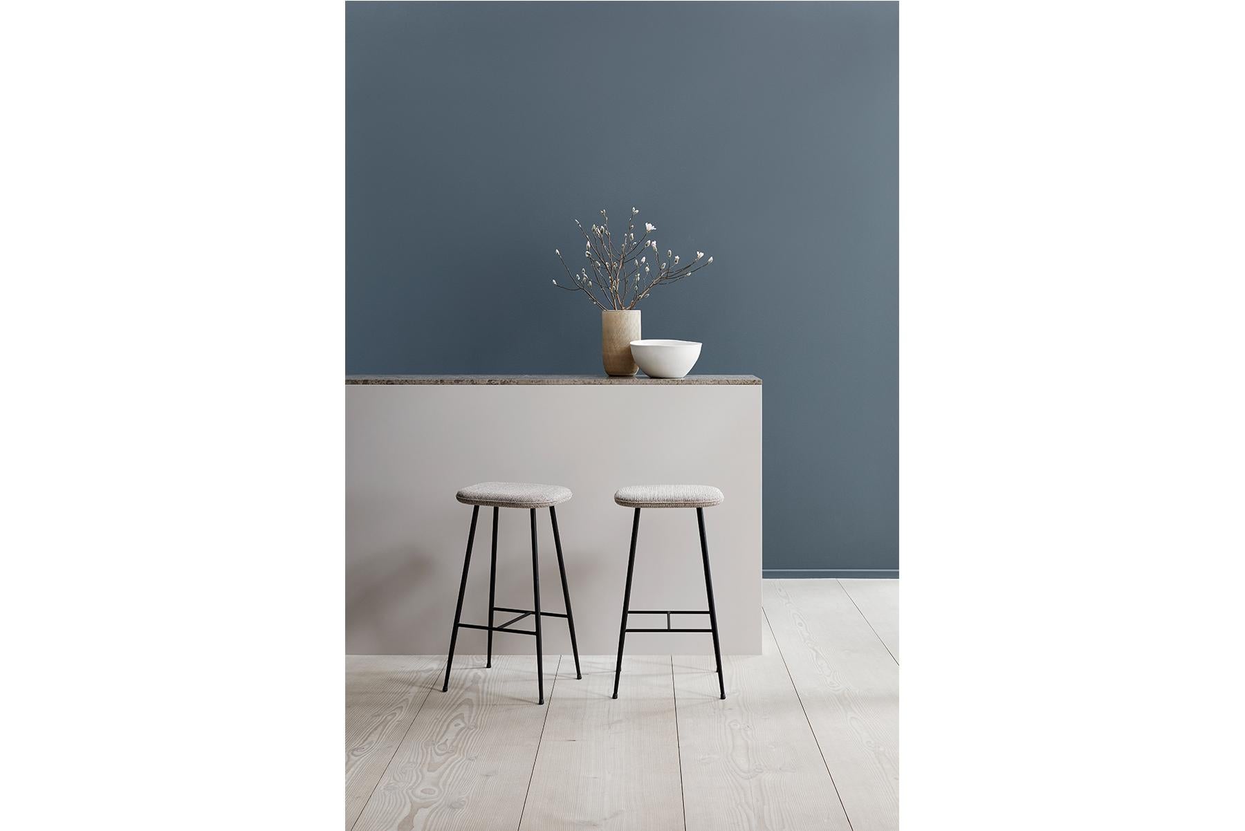 American Space Copenhagen Spine Stool 'Backless', Metal Base For Sale